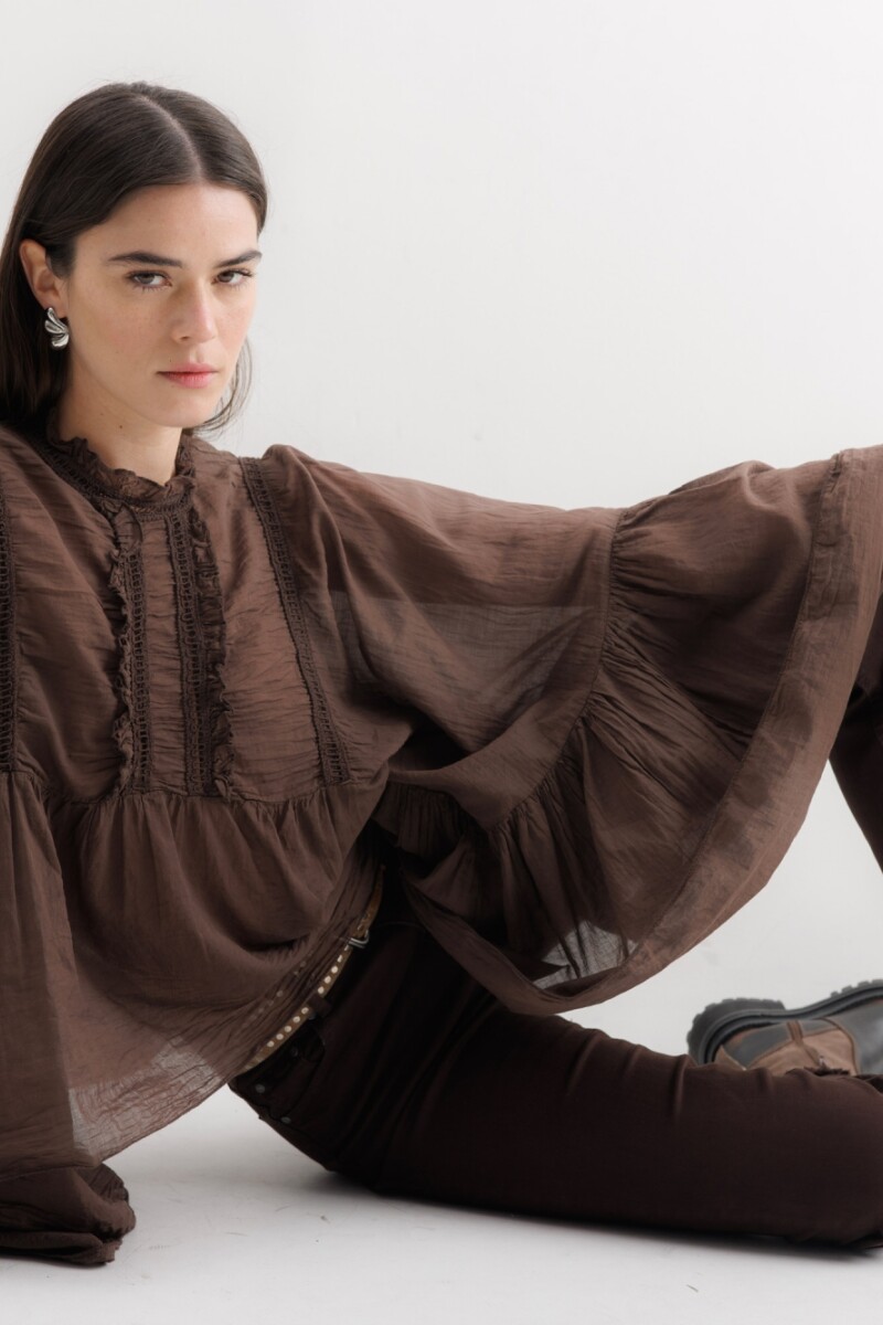 Camisa Lyra Chocolate