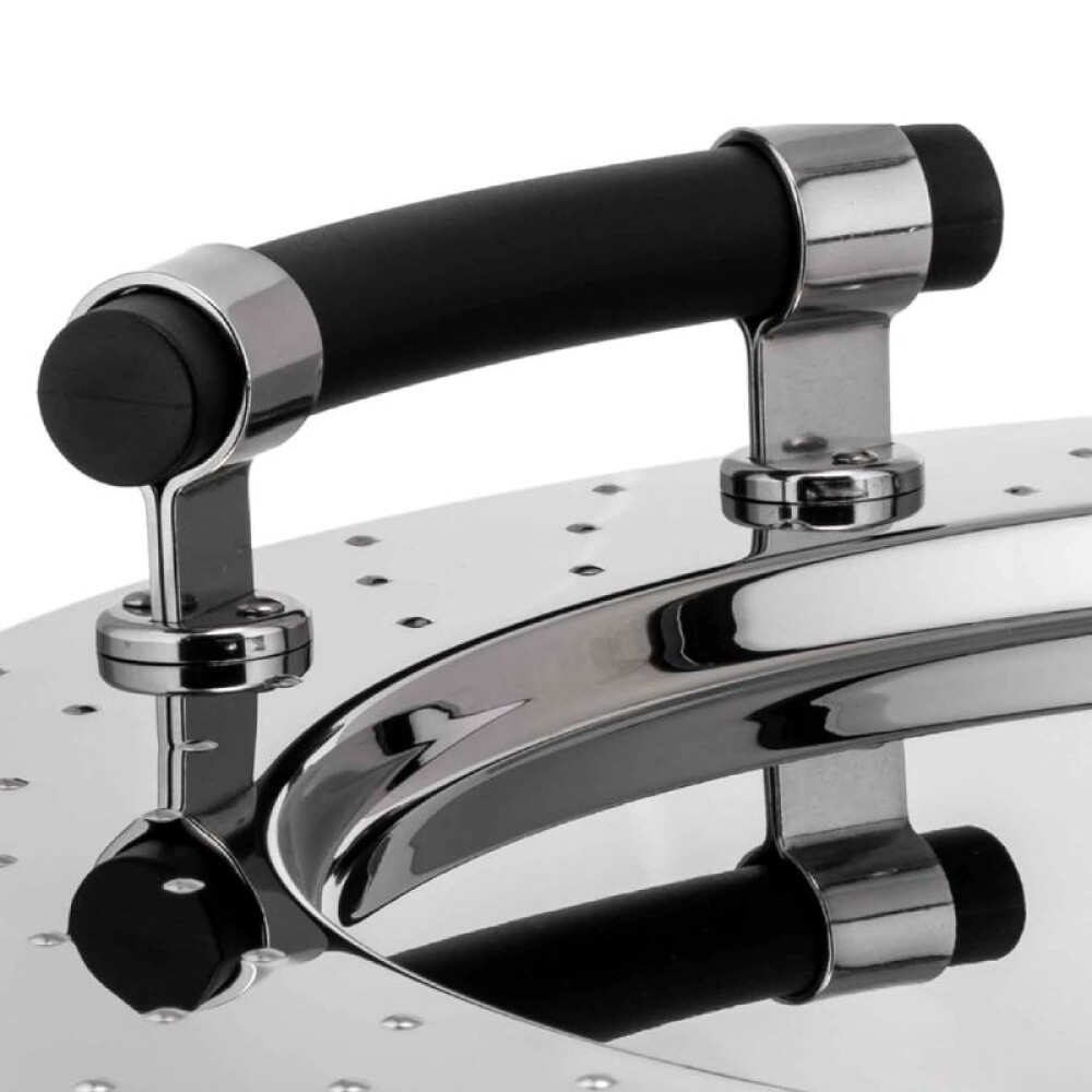 ALESSI BANDEJA MICHAEL GRAVES RED. 48CM INOX C/ ASAS NEGRAS ALESSI BANDEJA MICHAEL GRAVES RED. 48CM INOX C/ ASAS NEGRAS