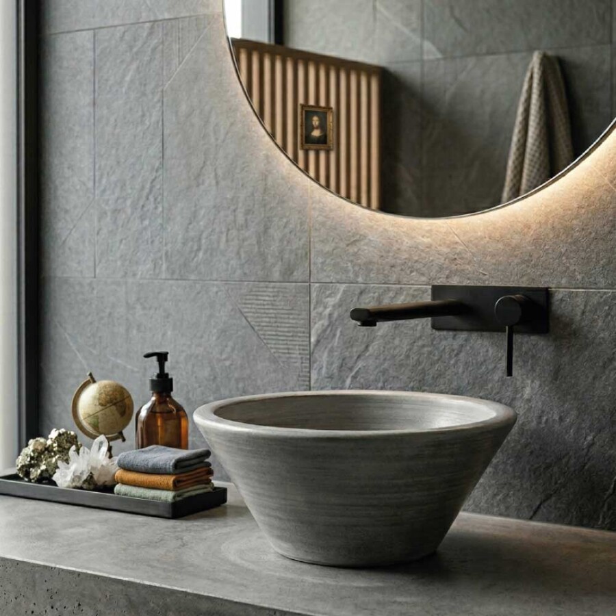 Bacha de Apoyo Cónica Gris — Bagno & Company