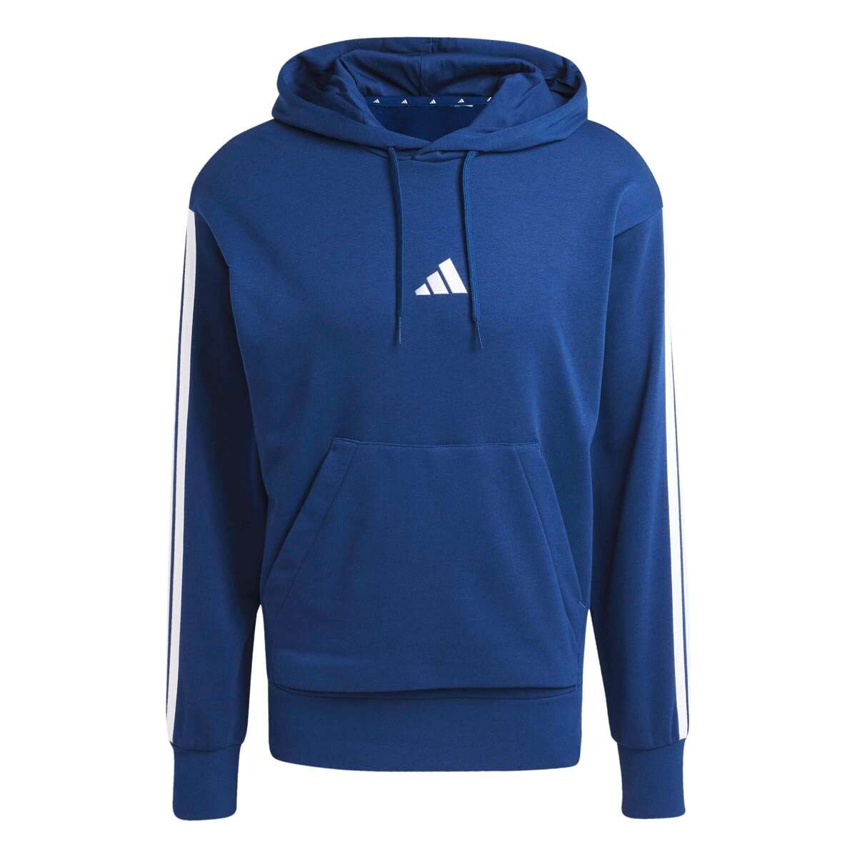 Abrigo Essentials Three Stripes French Terry de Hombre - Azul 