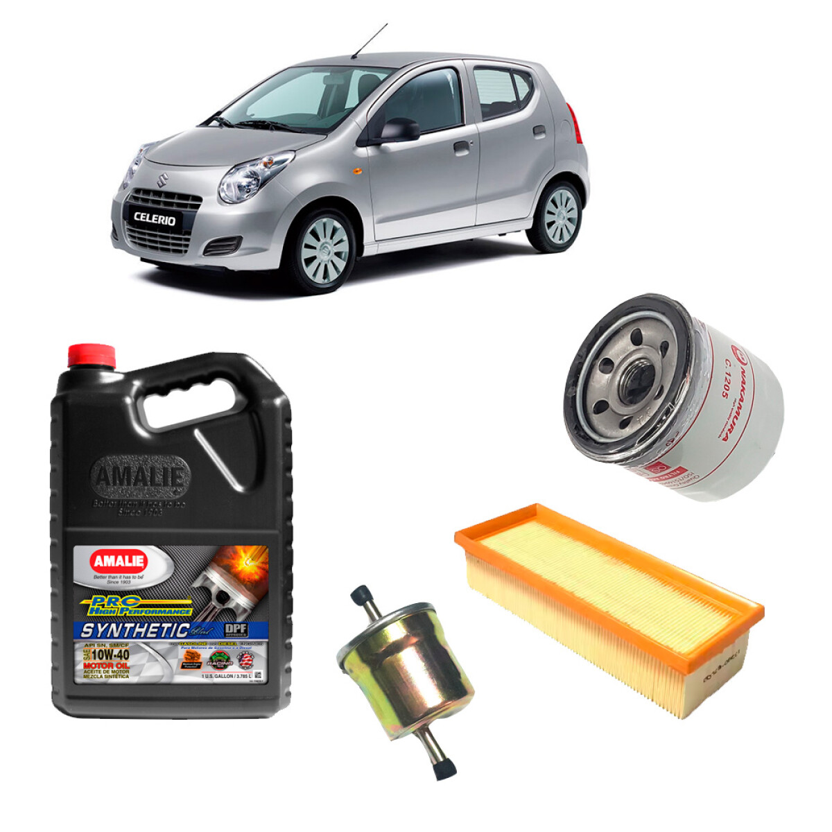 FILTROS ACCESORIOS VARIOS COMBO KIT FILTROS + ACEITE 10W40 SUZUKI CELERIO /15 