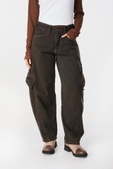 Jean Task Marron Washed