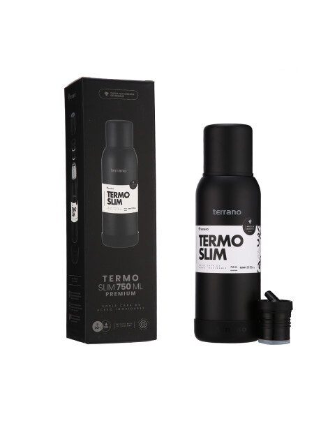 Termo Premium Slim 750ML. Negro