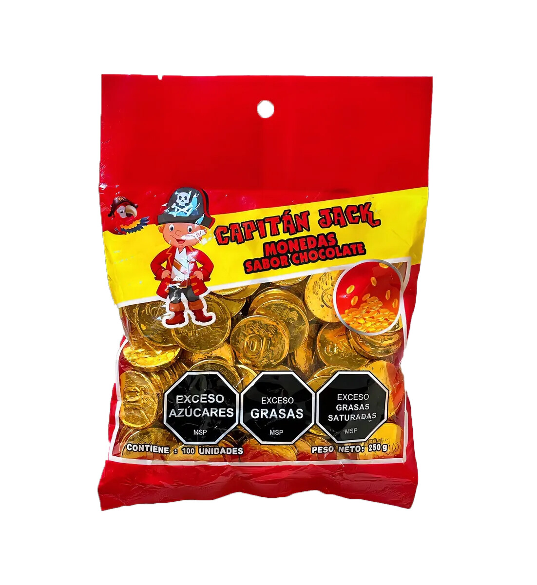 Monedas de Chocolate Capitán Jack x100 