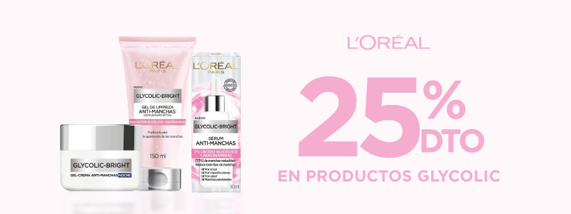 L'Oreal Glycolic Bright 25% off.