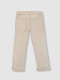 Pantalon De Sarga Con Bolsillos Delanteros Y Espalda Piedra