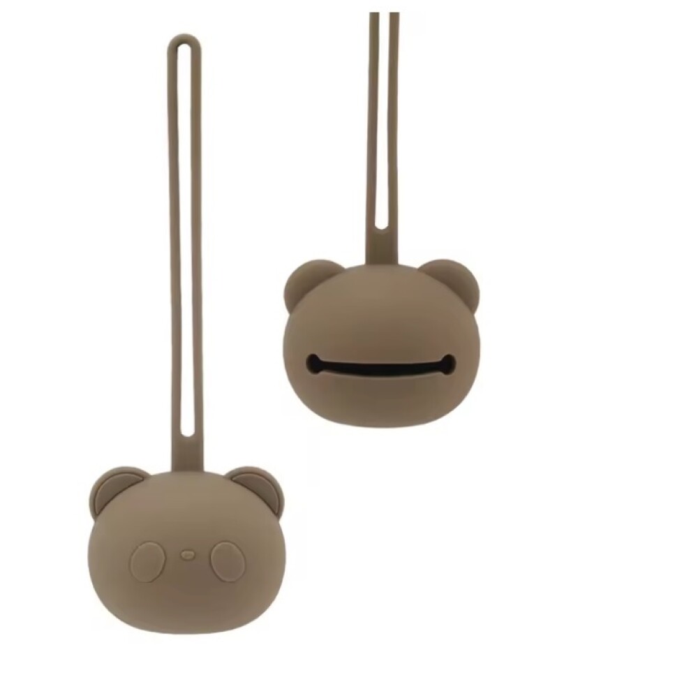 porta chupete pod silicona oso verde musgo