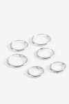 Set de aros pequeños plateado