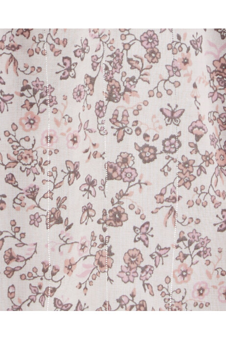 Body bombachudo de algodón, diseño floral Sin color