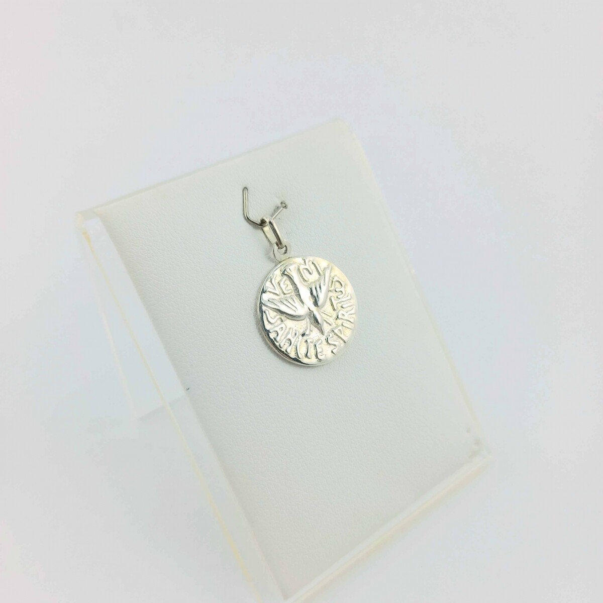Medalla de plata 925. Espíritu Santo, 12 mm. 