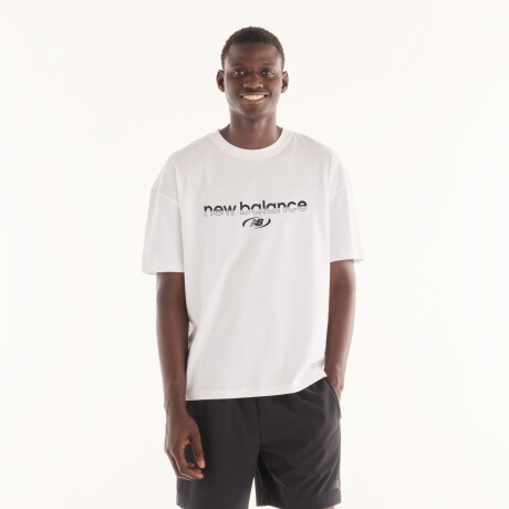 Remera New Balance de Hombre - Trackside - MT6279IZWT WHITE