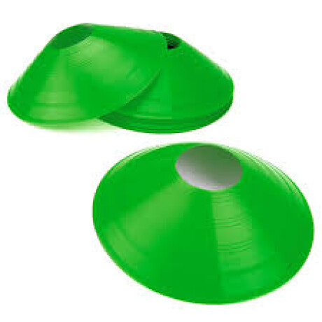 Set De 10 Conos / Disco Marcador Entrenamiento verde