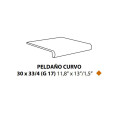 PELDAÑO CURVO ROCKS WHITE R9 30X33/4 Peldaño Curvo Rocks White R9 30x33/4