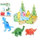 18 piezas de bloques de construcción magnéticos para niños y niñas, con forma de dinosaurios 18 piezas de bloques de construcción magnéticos para niños y niñas, con forma de dinosaurios