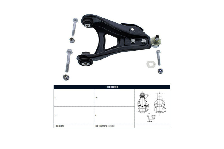 Parilla De Suspension Del Renault Symbol/Clio/Kangoo 98-17 Der Parilla De Suspension Del Renault Symbol/Clio/Kangoo 98-17 Der