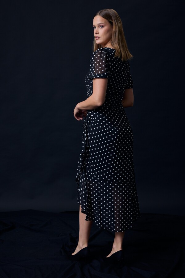 Vestido Maxi Lunares NEGRO/BLANCO
