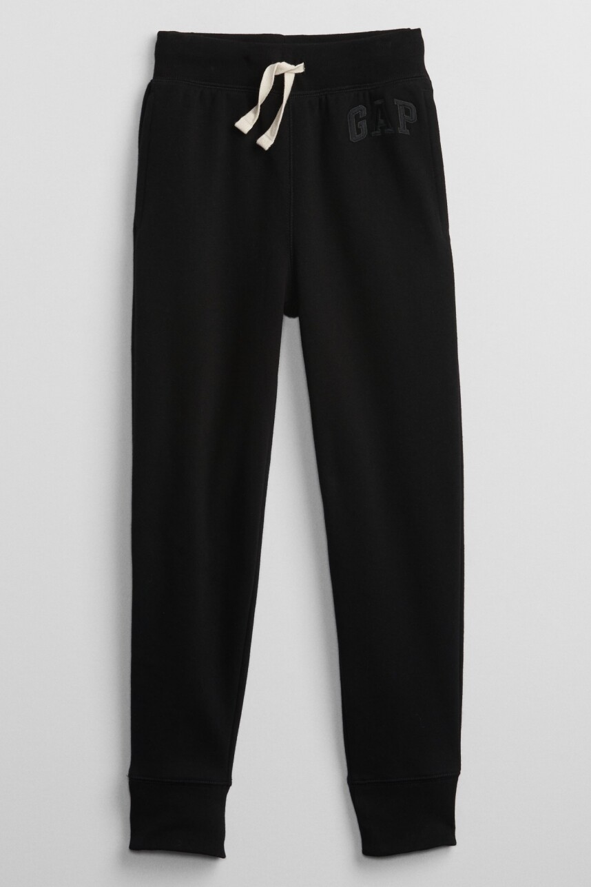 Pantalon Deportivo Logo Gap Con Felpa Niño True Black V2
