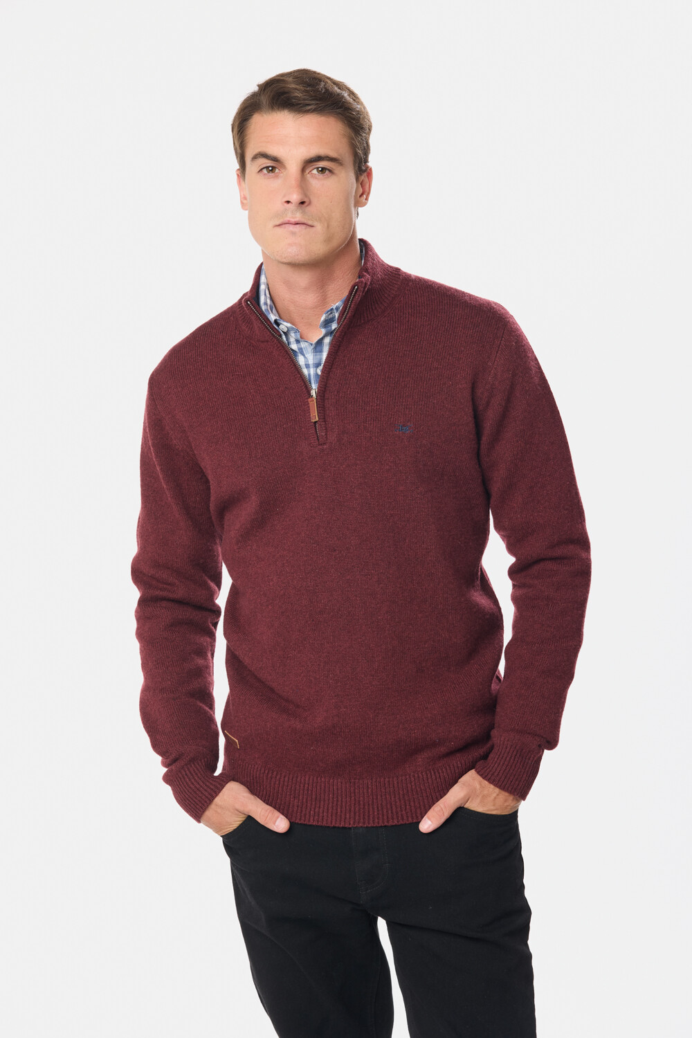 BUZO DE LANA DE ABRIGO Bordo