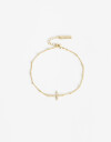 Pulseras Flexibles Cubic zirconia Collar Con Dije De La Línea Delicates. - Dorado