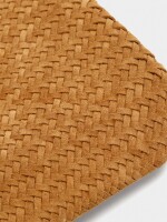 Bolso Shopper De Piel Trenzada camel