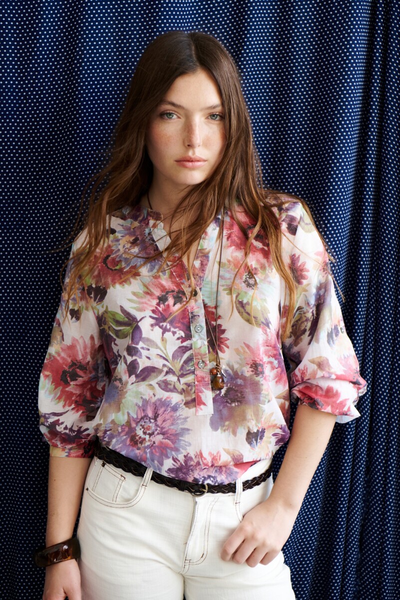 CAMISA JULIA PASTEL - ROJO 