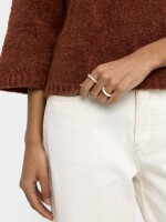 Set De Anillos Con Esmalte beige