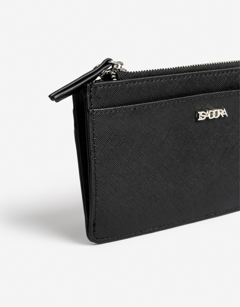 Ficheros Billetera Fichero Rectangular Con Cierre - Negro