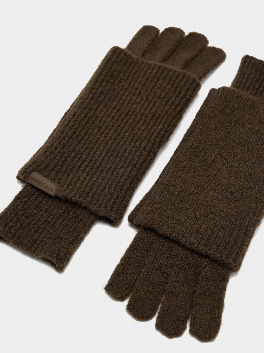 Guantes De Punto caqui