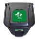Tarro de residuos con ruedas pedal 60 lts VERDE