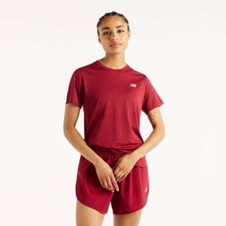Remera New Balance de Dama - Athletics - WT41253PDR RED
