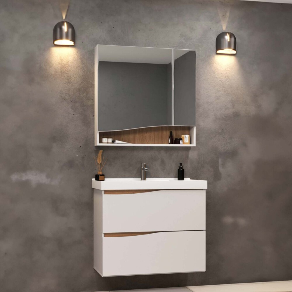 BOTIQUIN + MUEBLE DE BAÑO LILA