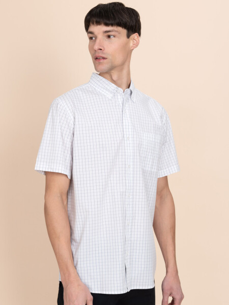 Camisa Cuadros Blanco