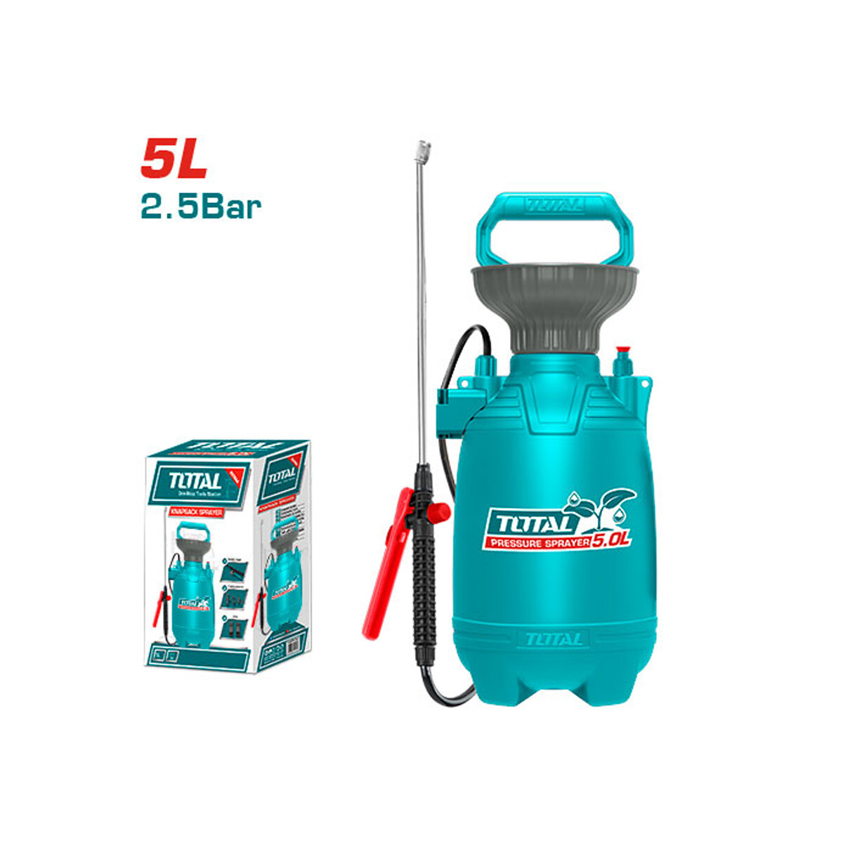 Pulverizador Fumigador a Presión 5L Total 