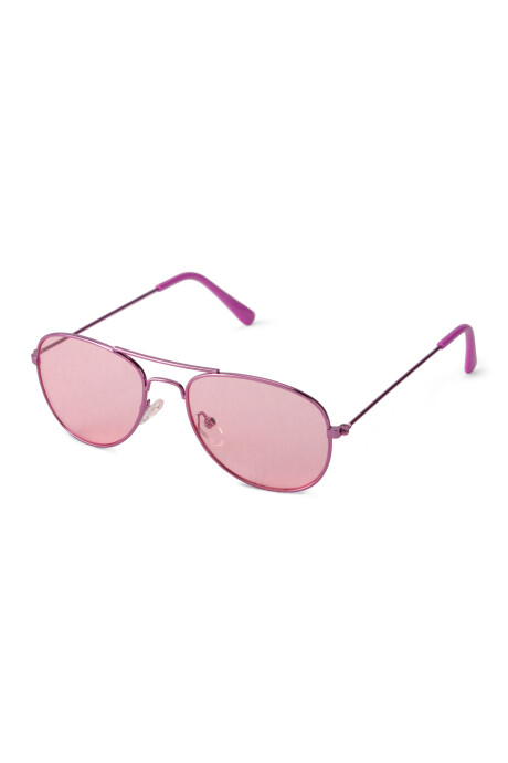 Lentes de sol aviador, protección 100% UVA-UVB, rosados Sin color