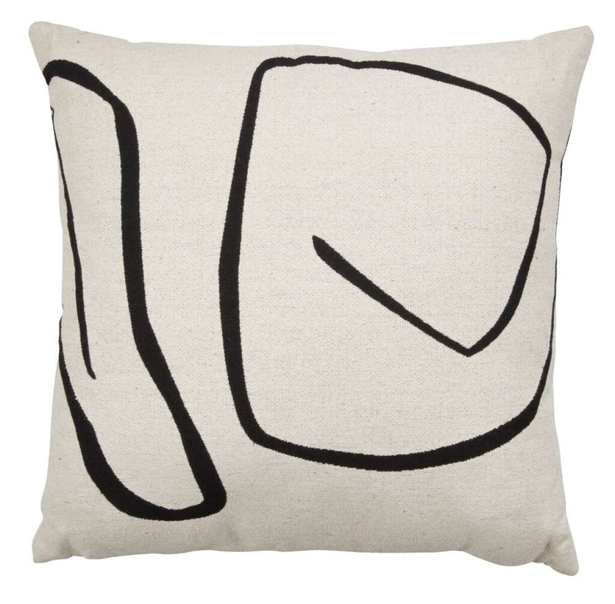 Almohadon Hvitveis 45X45 - Crudo/Negro 