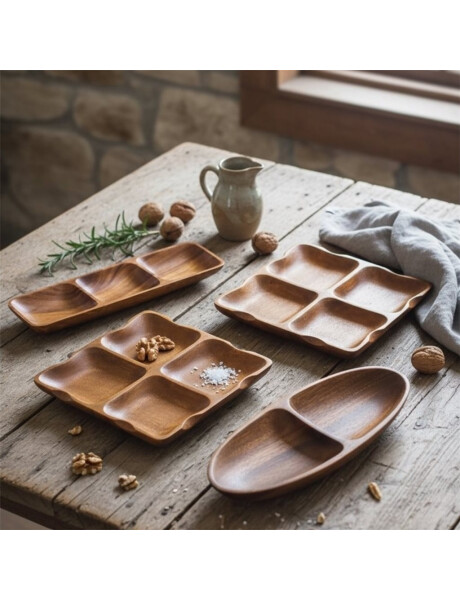 COPETINERO OVAL 2 DIVISIONES MADERA 32X12X4CM COPETINERO OVAL 2 DIVISIONES MADERA 32X12X4CM