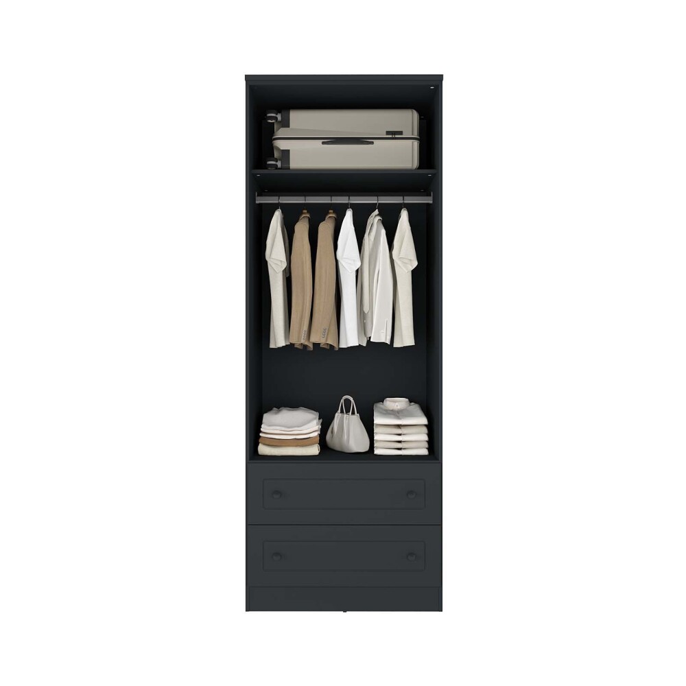 PLACARD 2 PUERTAS MDF GRIS AMERICANO PLUS