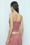 Top bandeau rayado PREVENTA rosa