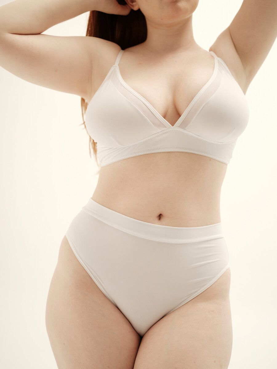 Culotte Edna ECO – Corte a la cintura y suavidad. - Blanco 
