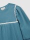 Vestido Con Ric Rac A Contraste Azul Brillante
