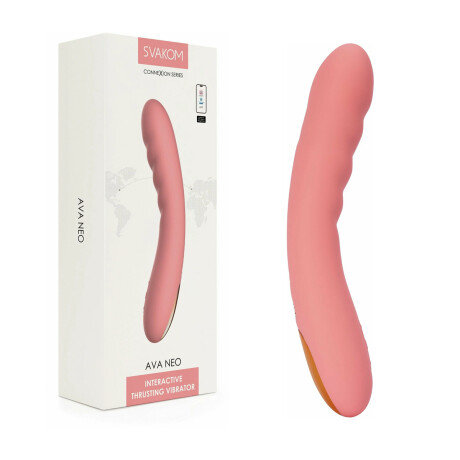 Vibrador de Empuje con Aplicación y Carga USB Ava Neo Rosa