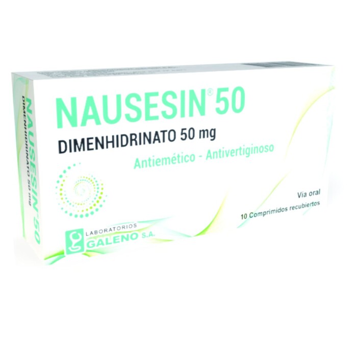 NAUSESIN 50 MG CJ X 10 COMP. REC. única