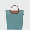 Longchamp - Cartera Tote plegable, de nylon y asa corta, Le pliage M Eucalyptus