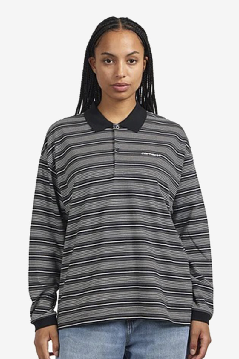 W' L/S LARGO POLO T-SHIRT Rayas