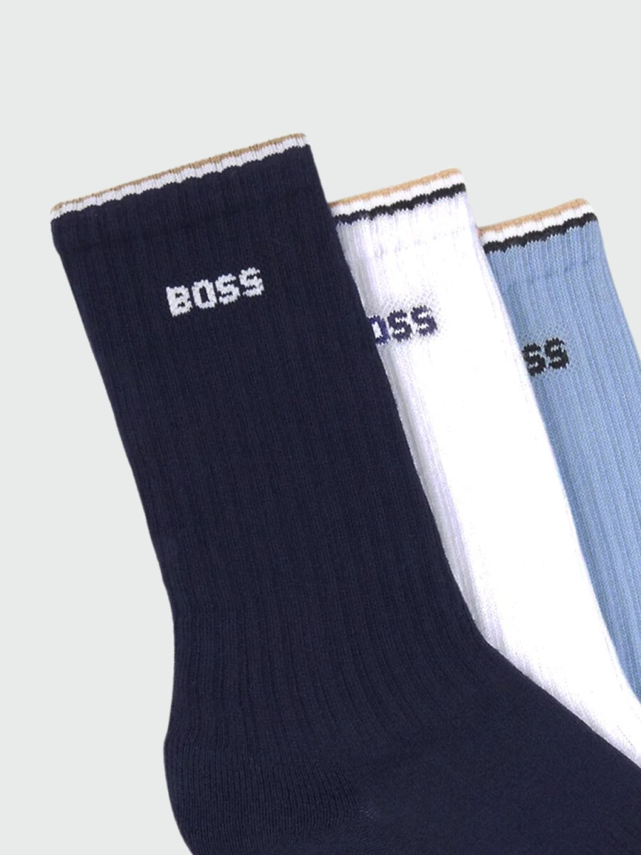 BOSS - Pack De 3 Medias Rib Stripe 