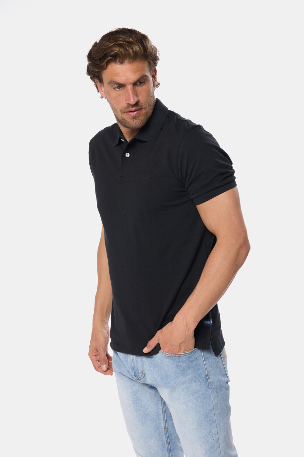 REMERA POLO PIQUE Negro