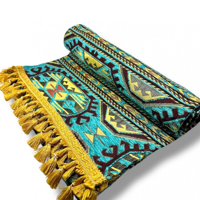 caminero de mesa 2,00 Étnico - Turquesa caminero de mesa 2,00 Étnico - Turquesa