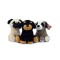 Peluche Perro Phi Phi Marron con Blanco