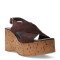 Sandalias de Mujer Bottero con Plataforma de Corcho Marrón Café