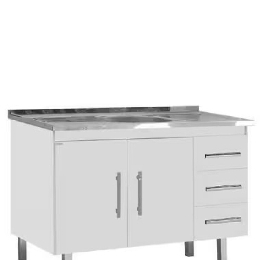 Mueble de cocina bajo mesada 120 cm blanco Mueble De Cocina Bajo Mesada 120 Cm Blanco